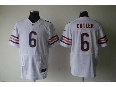 Nike Chicago Bears 6 Jay Cutler White Elite NFL Jersey