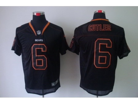 Nike Chicago Bears 6 Jay Cutler Black Elite Lights Out NFL Jersey