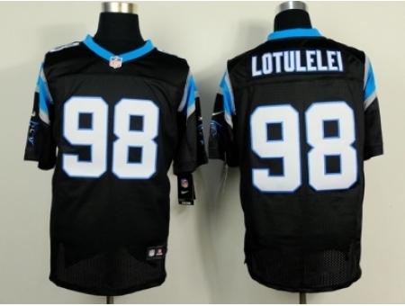 Nike Carolina Panthers 98 Star Lotulelei black Elite NFL Jersey