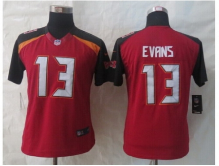 Women 2014 New Nike Tampa Bay Buccaneers #13 Evans red Jerseys