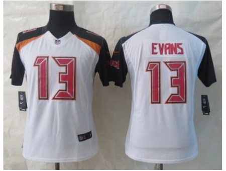 Women 2014 New Nike Tampa Bay Buccaneers #13 Evans White Jerseys