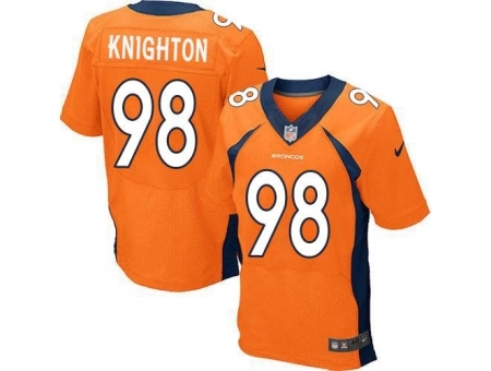 Nike Denver Broncos 98 Terrance Knighton Orange Elite NFL Jersey