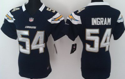 Women Nike San Diego Chargers #54 Melvin Ingram Dark Blue Nike NFL Jerseys