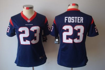 Nike Women Houston Texans #23 Foster Blue [Women's NIKE LIMITED Jersey]