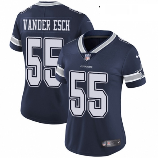 Womens Nike Dallas Cowboys 55 Leighton Vander Esch Navy Blue Team Color Vapor Untouchable Elite Play