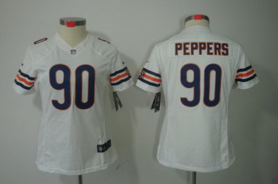 Women Nike Chicago Bears 90 Julius Peppers White Color[NIKE LIMITED Jersey]