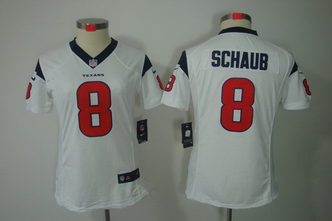 Nike Women Houston Texans #8 Schaub White Color[NIKE LIMITED Jersey]