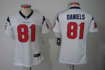 Nike Women Houston Texans #81 Daniels White Color[NIKE LIMITED Jersey]