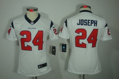 Women Nike Houston Texans #24 Johnathan Joseph White Color[NIKE LIMITED Jersey]