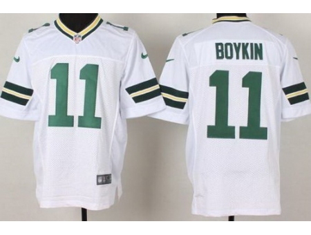 Nike Green Bay Packers 11 Jarrett Boykin White Elite NFL Jersey