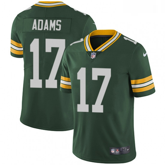 Men Nike Green Bay Packers 17 Davante Adams Green Team Color Vapor Untouchable Limited Player NFL Je