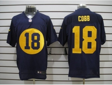 Nike Green Bay Packers 18 Randall Cobb Blue Elite NFL Jersey