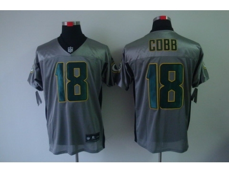 Nike Green Bay Packers 18 Randall Cobb Grey Elite Shadow NFL Jersey