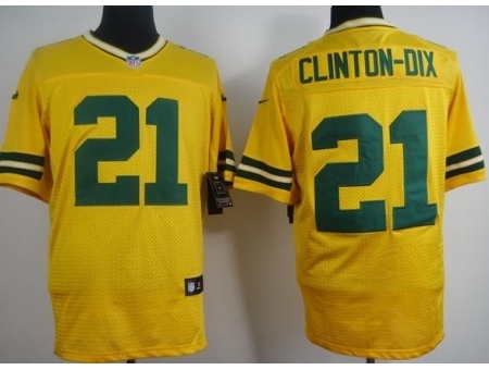 Nike Green Bay Packers 21 Ha Ha Clinton-Dix Yellow Elite NFL Jersey