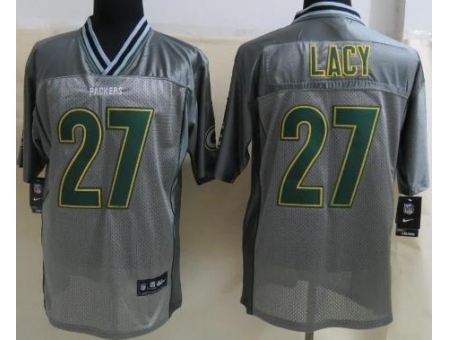 Nike Green Bay Packers 27 Eddie Lacy Grey Elite Vapor NFL Jersey