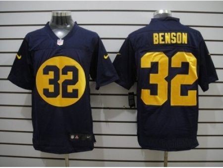 Nike Green Bay Packers 32 Cedric Benson Blue Elite NFL Jersey