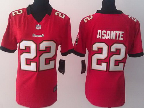 Women Nike Tampa Bay Buccaneers 22 Larry Asante Red NFL Jerseys