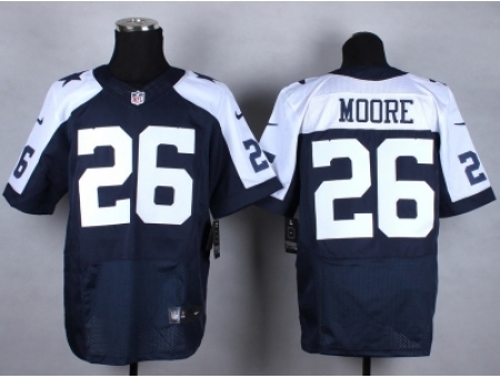 Nike Dallas Cowboys 26 Sterling Moore blue Elite thankgivings NFL Jersey