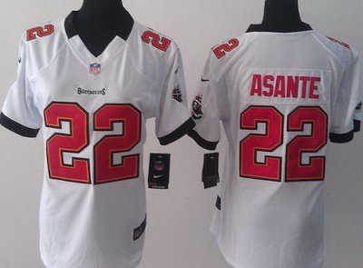 Women Nike Tampa Bay Buccaneers 22 Larry Asante White NFL Jerseys