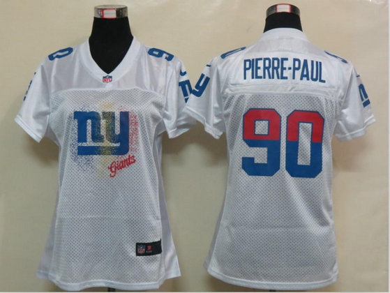 NEW Womens New York Giants 90 Pierre-Paul White Jerseys