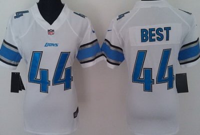 Women Nike Detroit Lions 44# Jahvid Best White Nike NFL Jerseys