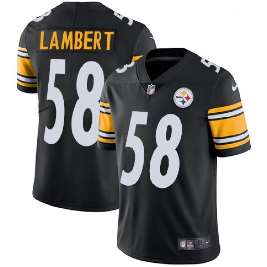 Youth Nike Pittsburgh Steelers 58 Jack Lambert Black Team Color Vapor Untouchable Limited Player NFL