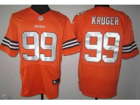 Nike Cleveland Browns 99 Paul Kruger Orange Elite NFL Jersey