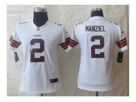 Nike Women Jerseys Cleveland Browns #2 Manziel white