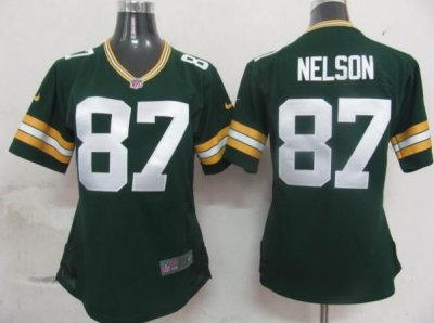 Womens Nike Green Bay Packers 87 Nelson Green Nike NFL Jerseys