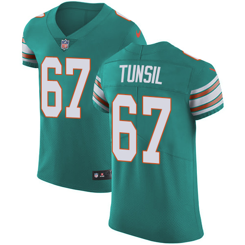 Nike Dolphins #67 Laremy Tunsil Aqua Green Alternate Mens Stitched NFL Vapor Untouchable Elite Jerse