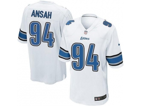 Nike NFL Detroit Lions #94 Ziggy Ansah Limited Youth White Road Jersey