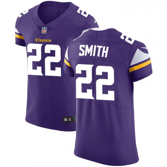 Mens Nike Minnesota Vikings 22 Harrison Smith Purple Team Color Vapor Untouchable Elite Player NFL J