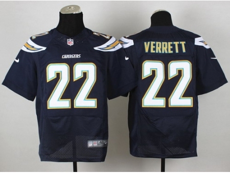 Nike San Diego Chargers 22 Jason Verrett Dark Blue Elite NFL Jersey