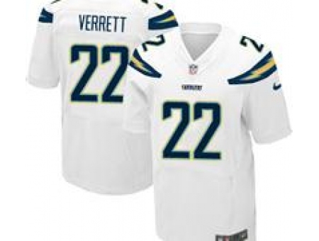 Nike San Diego Chargers 22 Jason Verrett white Elite NFL Jersey