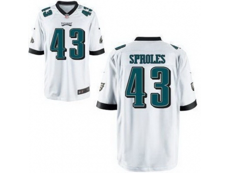 Nike Philadelphia Eagles 43 Darren Sproles White Game NFL Jersey