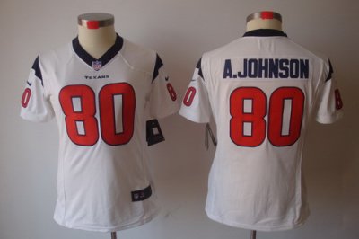 Women Nike Houston Texans #80 A.johnson White [Women's NIKE LIMITED Jersey]