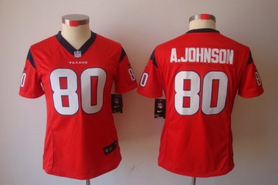 Women Nike Houston Texans #80 A.johnson Red [Women's NIKE LIMITED Jersey]