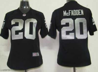 Womens Nike Oakland Raiders 20 McFADDEN Black Nike NFL Jerseys