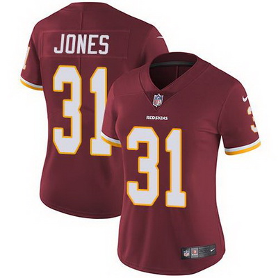 Nike Redskins #31 Matt Jones Burgundy Red Team Color Womens Stitched NFL Vapor Untouchable Limited J