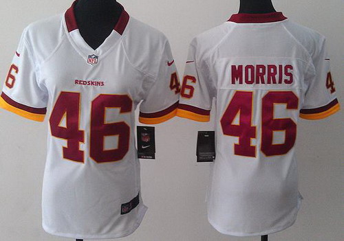 Women Nike Washington Redskins 46 Alfred Morris White NFL Jerseys