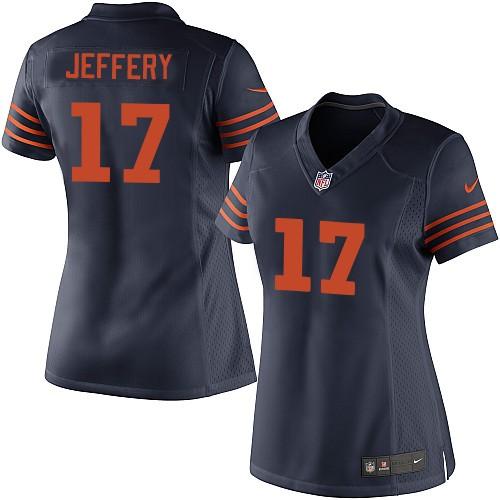 Nike NFL Chicago Bears #17 Alshon Jeffery Blue Women's Elite Alternate Jersey