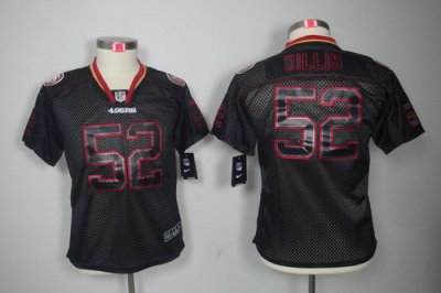 Youth Nike San Francisco 49ers #52 Patrick Willis Black[Lights Out ELITE Jerseys]