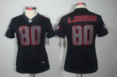 Nike Women Houston Texans #80 Andre Johnson Black Jerseys[Impact Limited]