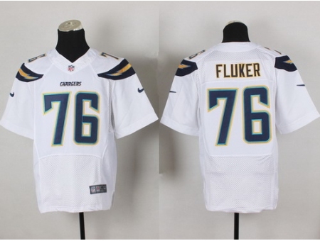 Nike San Diego Chargers 76 D.J. Fluker White Elite NFL Jersey