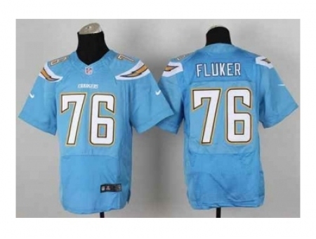 Nike San Diego Chargers 76 D.J. Fluker Light blue Elite new NFL Jersey