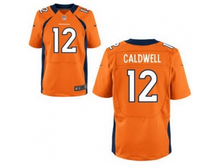 Nike Denver Broncos 12 Andre Caldwell Orange Game NFL Jersey