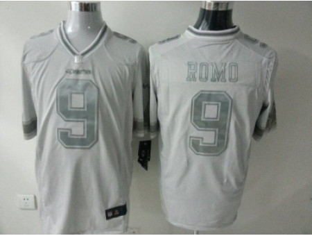 Nike Dallas cowboys 9 Tony Romo White Platinum Game NFL Jersey