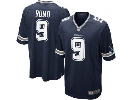 Nike Dallas Cowboys 9 Tony Romo blue Game NFL Jersey