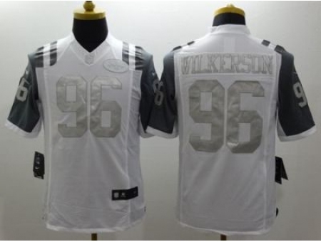 Nike New York Jets 96 Muhammad Wilkerson White Limited Platinum NFL Jersey