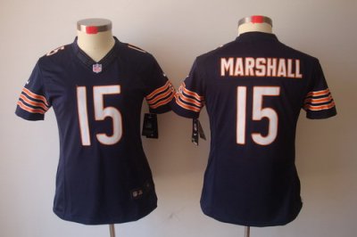 Women Nike Chicago Bears #15 Marshall Blue Color[NIKE LIMITED Jersey]